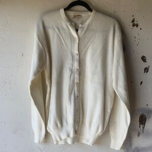Elegant Ivory Button-Up Cardigan